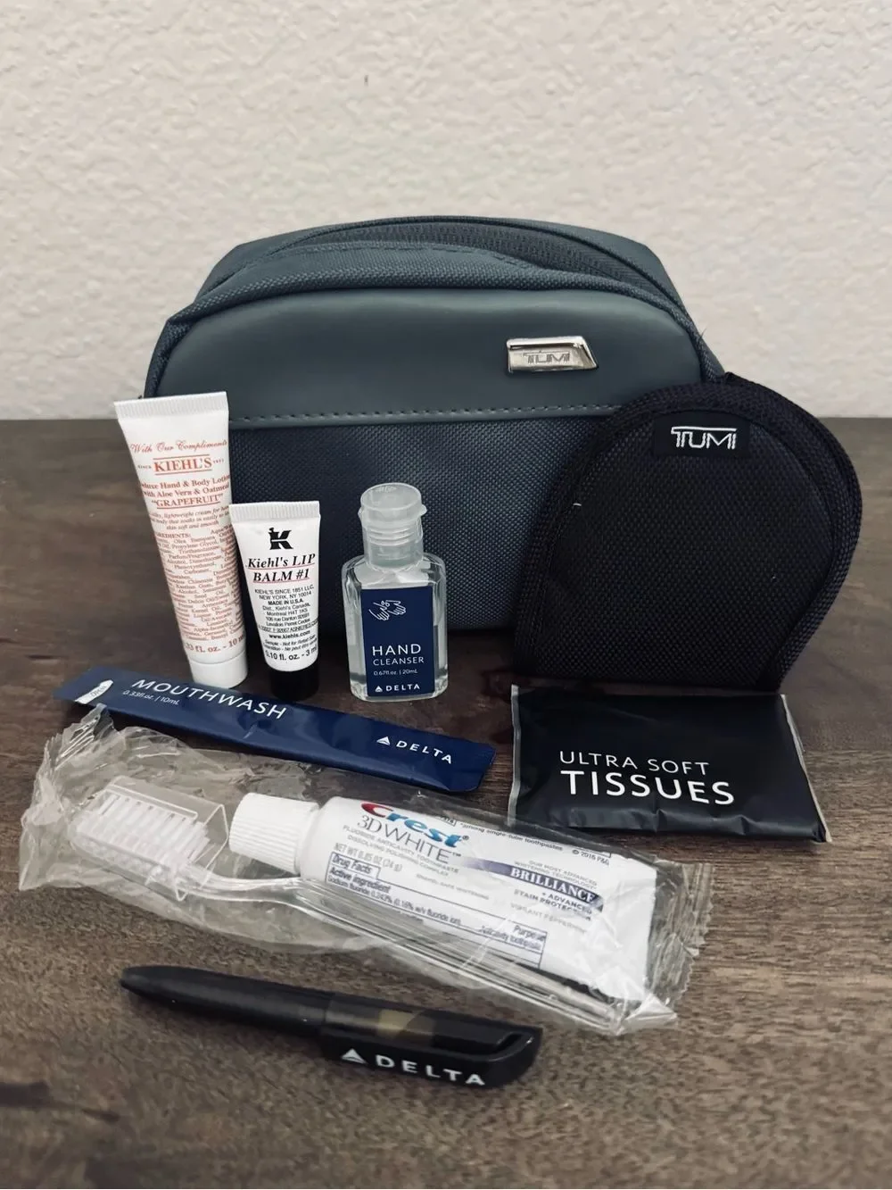 Tumi for Delta Airlines Premium Airline Travel Amenity Kit Bag